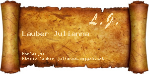 Lauber Julianna névjegykártya